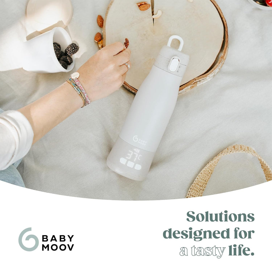 Babymoov Mobiler und kabelloser Flaschenwärmer Moov & Feed - Kapazität 340ml - Wasser oder Muttermil