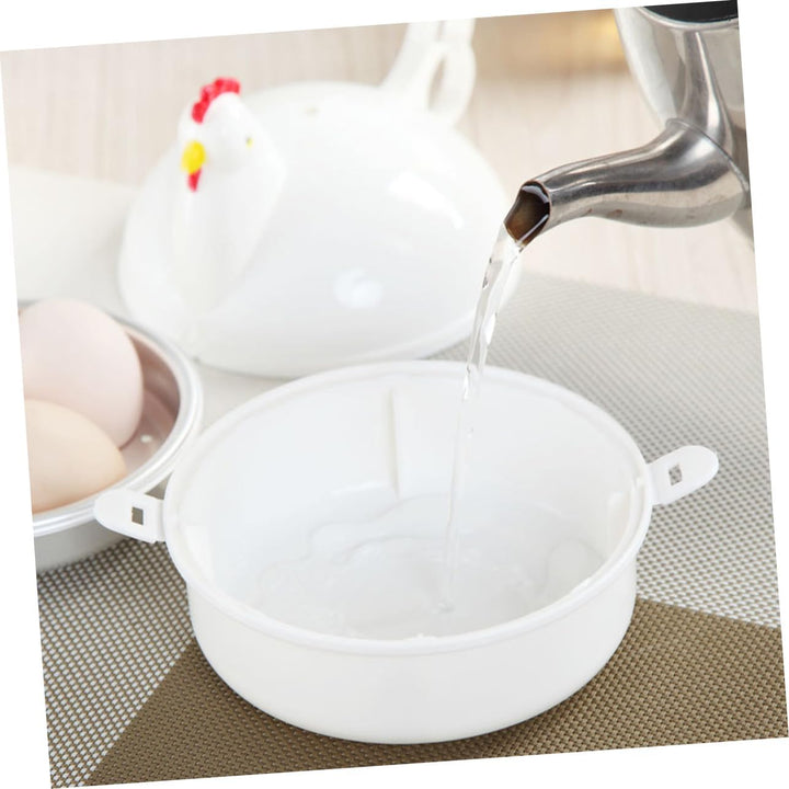 Garneck Eierkocher Für Mikrowelle – Elektrischer Eierkocher in Huhn-Form Für 4 Eier – Praktischer Mi