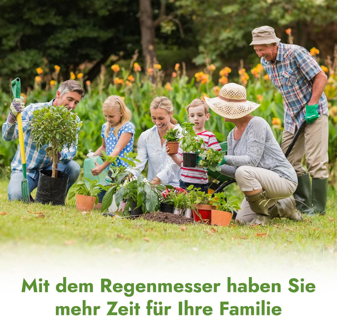 DAAS24 Regenmesser - Regenmesser für Garten – Frostsicheres Glas - Niederschlagsmesser- Flexibel pla