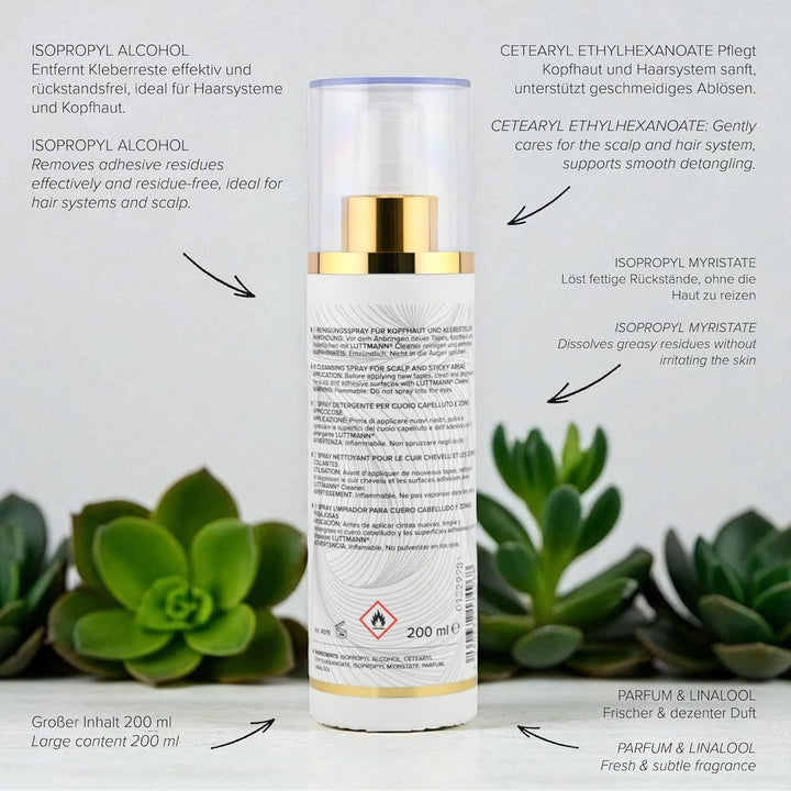 Cleaner Solvent 200 ml - Tape Extensions Bonding Löser, Entferner/Reinigungsspray für Kopfhaut und K
