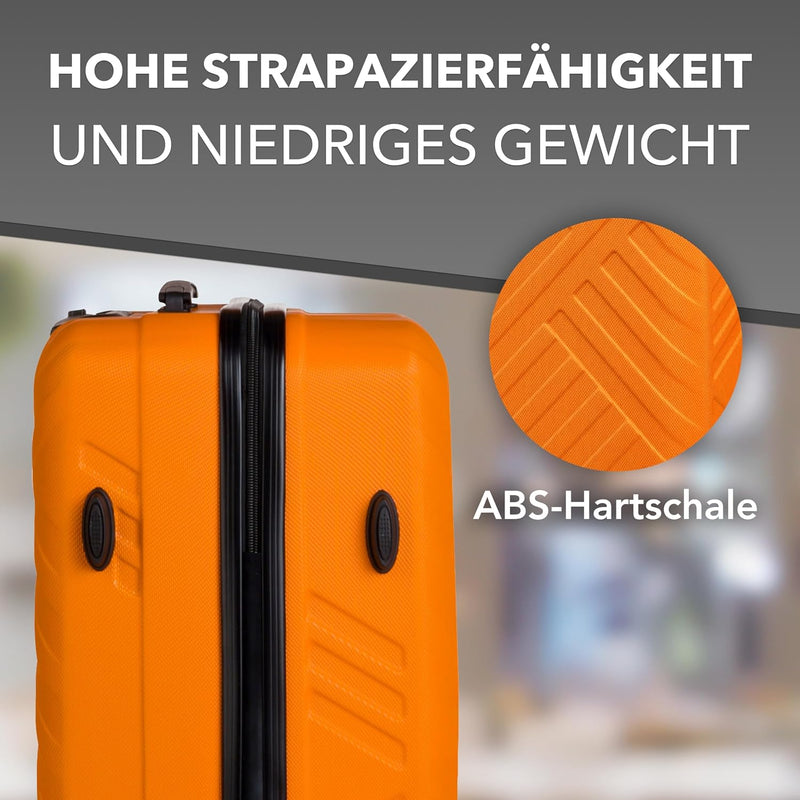 Xonic Design Reisekoffer - Hartschalen-Koffer mit 360° Leichtlauf-Rollen - hochwertiger Trolley mit