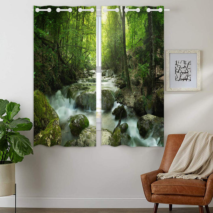 YISUMEI - Gardinen Blickdichter - Indisches Motiv,160 x 110 cm 2er Set Vorhang Verdunkelung mit Ösen