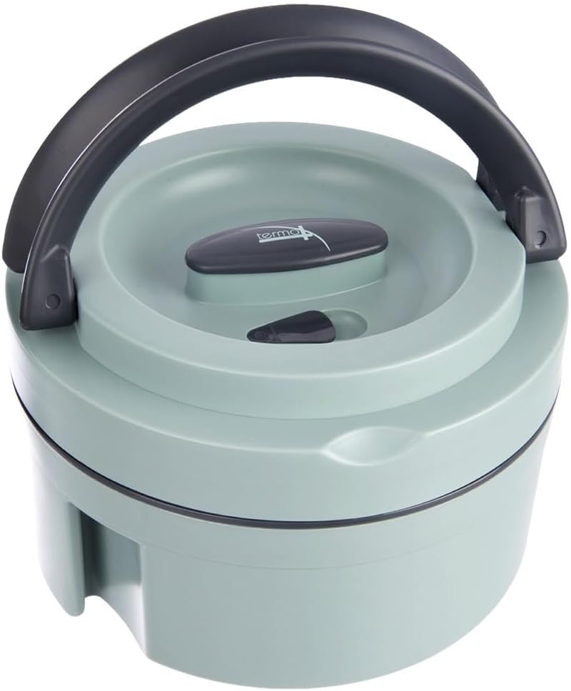 orion group Termo Speisebehälter 1,4 l aus Edelstahl mit Ventil Weiss 1,4 L, Weiss 1,4 L