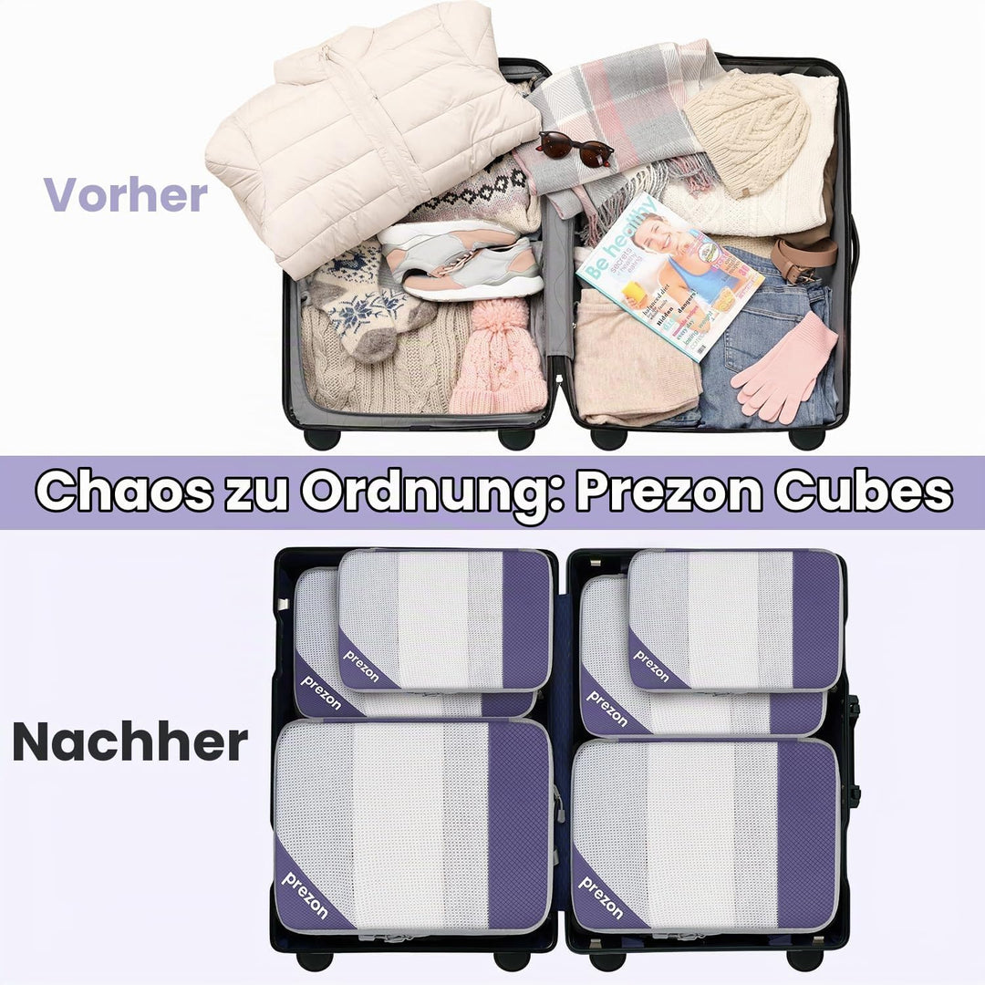 6 Set Kompressions-Packwürfel, Durchsichtiges Design, Platzsparend, Leicht, Massgeschneidertes Katio