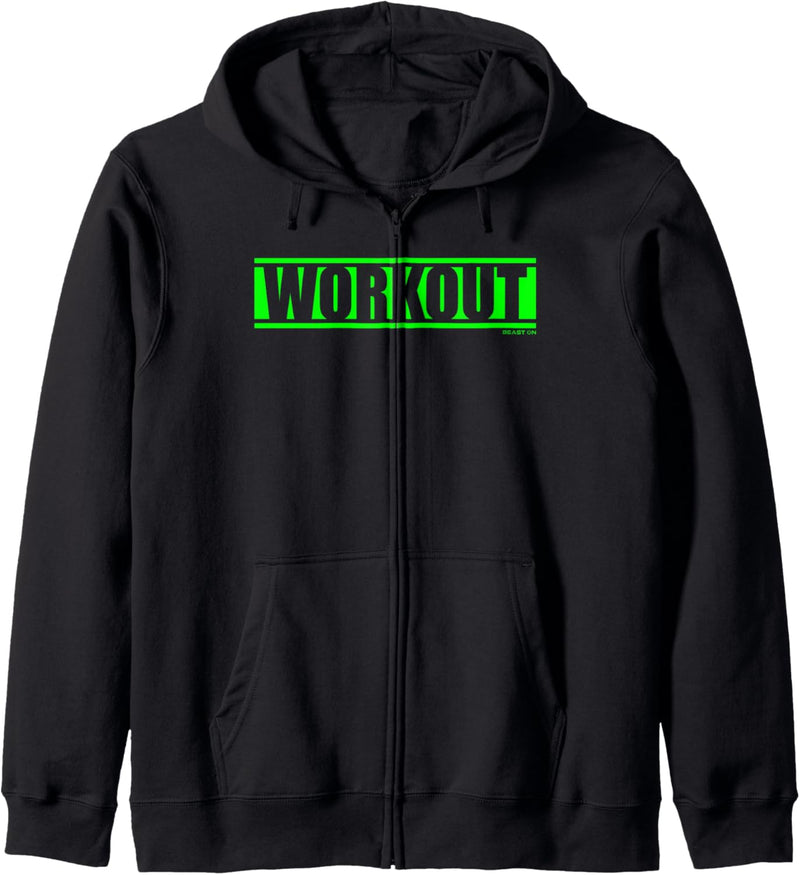 Workout Grün Gym Fitness Workout Gym grünes Druck Motiv Kapuzenjacke