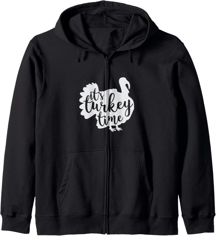 Cute It's Turkey Time Thanksgiving Holiday Feast Kapuzenjacke