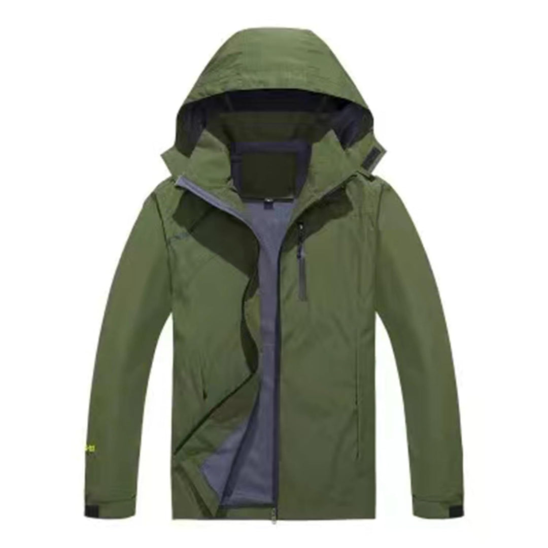 SUKUTU Herren Outdoor wasserdichte Kapuzen-Sportjacke Leichte Wanderjacke Bergjacke Softshell Herbst