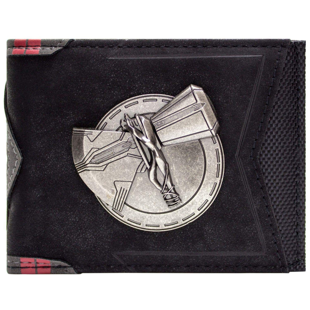 Endgame Avengers Thor Stormbreaker Hammer Geldbörse/Geldbeutel Bi-Fold ID- & Kartenhalter, Schwarz