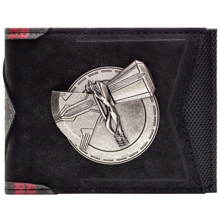 Endgame Avengers Thor Stormbreaker Hammer Geldbörse/Geldbeutel Bi-Fold ID- & Kartenhalter, Schwarz