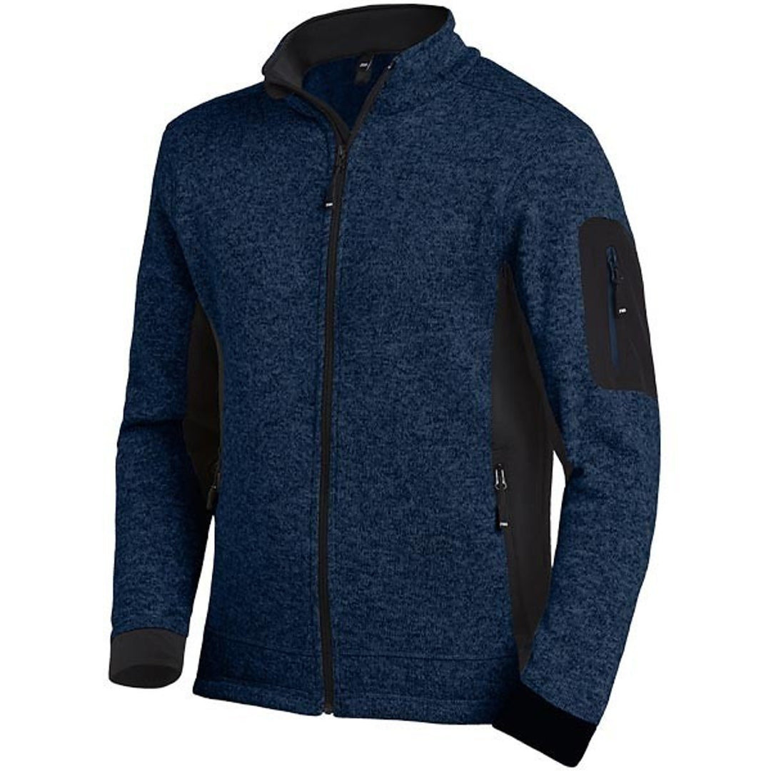 FHB Herren Strick-Fleece-Jacke "Christoph" Grösse 3XL, 1 Stück, marine blau/schwarz, 79595-1620-3XL