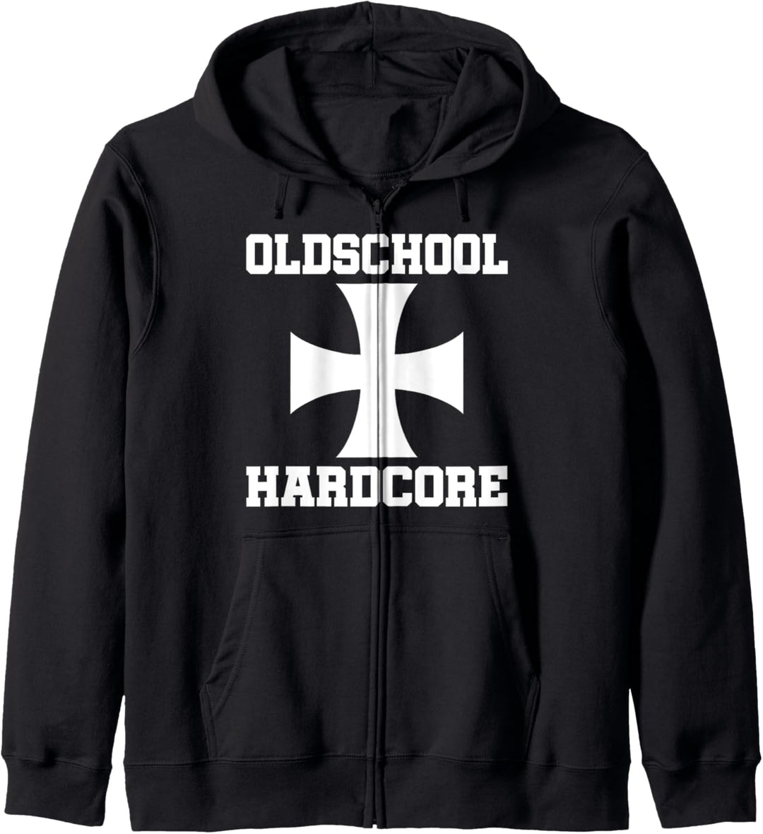 Oldschool Hardcore Eisernes Kreuz Iron Cross Biker Kapuzenjacke