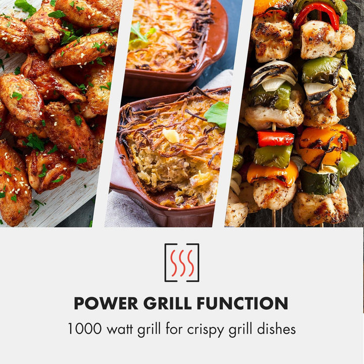 Klarstein Caroline Mikrowelle - Mikrowellen-Grill-Kombigerät, 2-in-1 Mikrowelle Grillfunktion, 20 Li