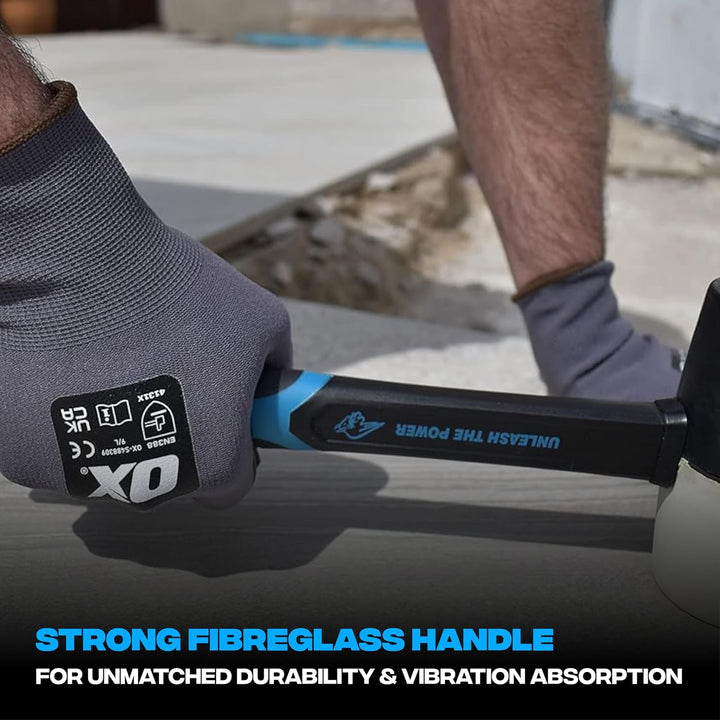 OX Combination Rubber Mallet - 24 oz 24 oz Black & White, 24 oz Black & White