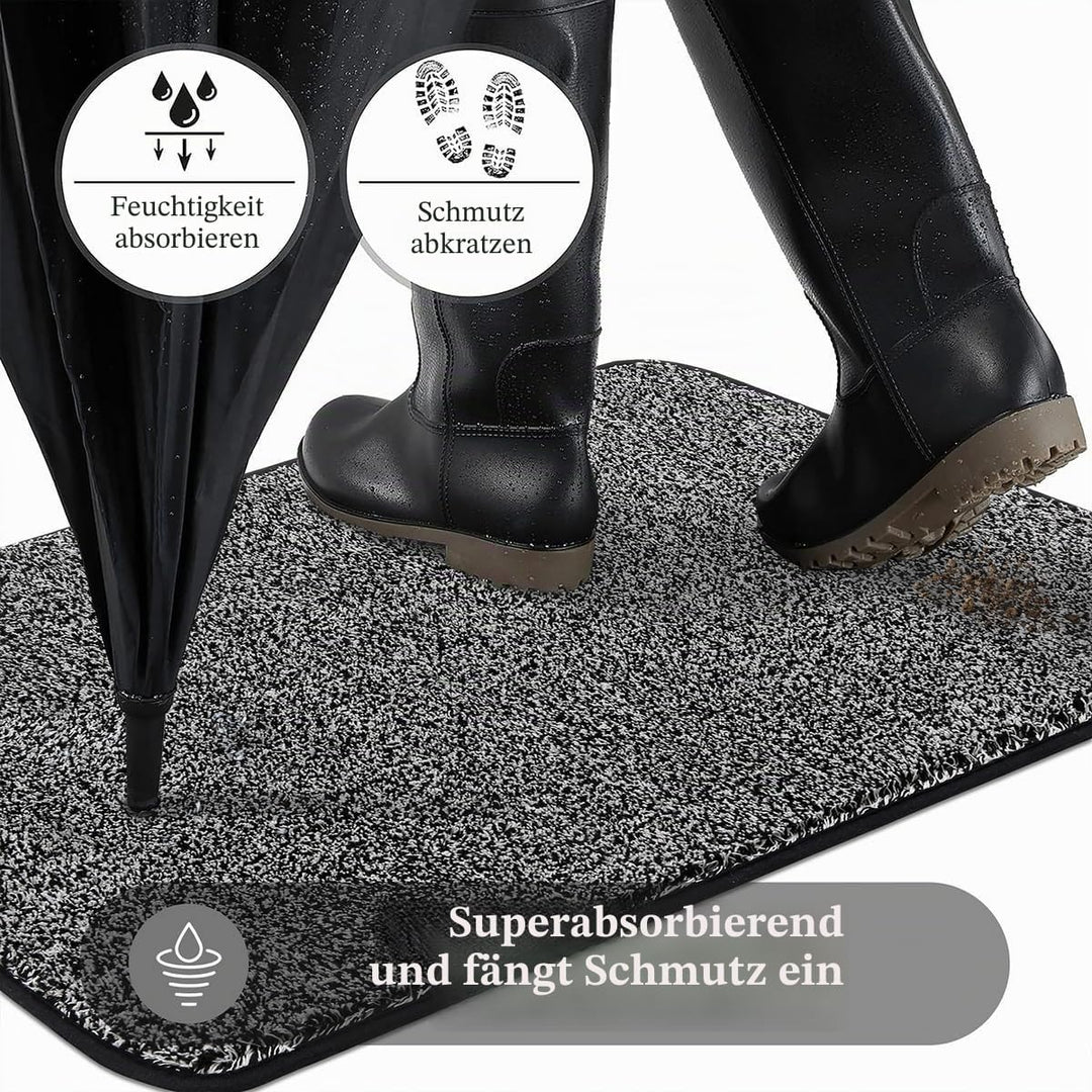 Pauwer Gross 80 x 120 cm Fussmatte Rutschfester Eingangstürmatte Waschbar strapazierfähiger Schmutzf