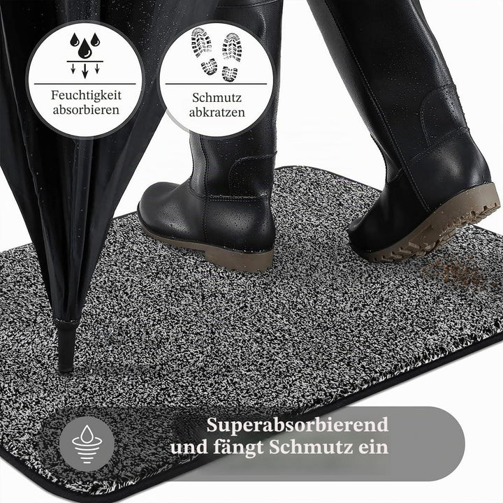 Pauwer Gross 80 x 120 cm Fussmatte Rutschfester Eingangstürmatte Waschbar strapazierfähiger Schmutzf