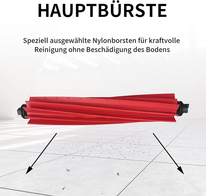 20 Stück Zubehörset für Roborock Q7+/Q7 MAX+ Staubsauger,1*Hauptbürste,6*Seitenbürsten,4*Filter,4*Wi