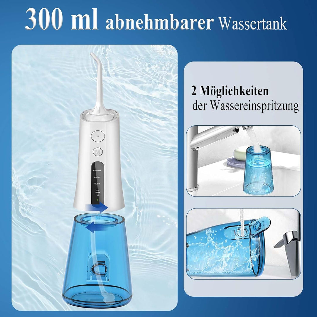 SURFOU Munddusche Kabellos Water Flosser for Teeth, Elektrische Zahndusche Wasser Zahnreiniger, Oral