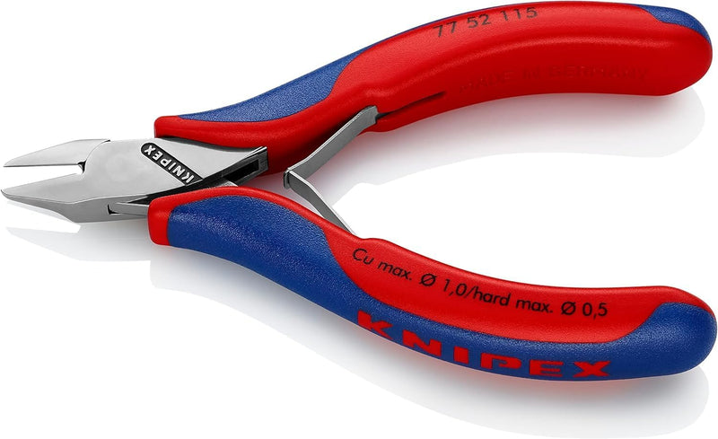 Knipex Elektronik-Seitenschneider mit Mehrkomponenten-Hüllen 115 mm 77 52 115 spitzer,ausgekehlter K