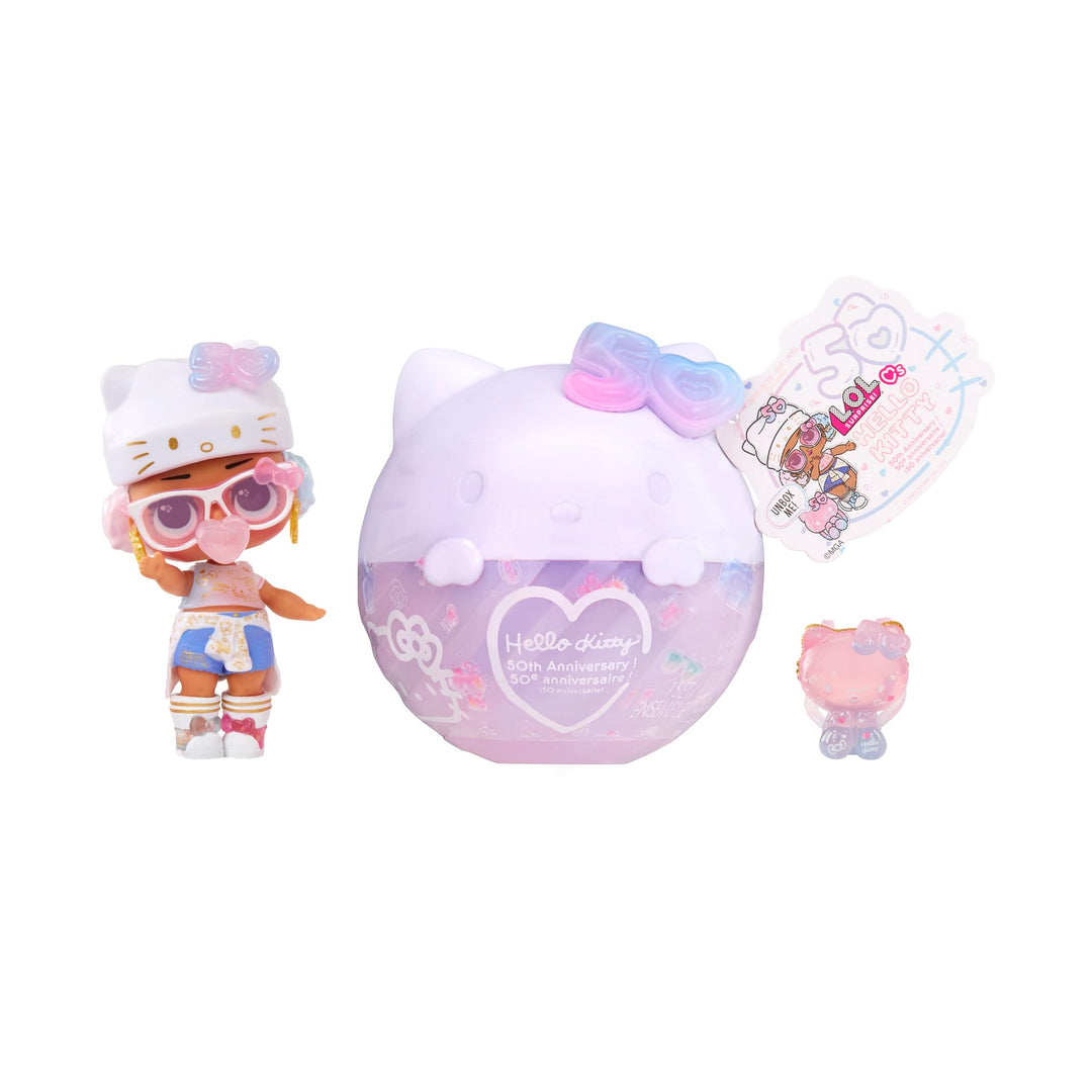 LOL Surprise Loves Hello Kitty Tots - Limited Edition Puppe Crystal Cutie - Sammlerpuppe mit 7 Überr