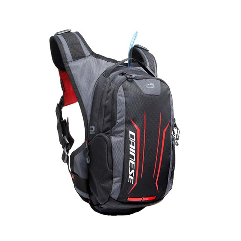 Dainese Alligator Backpack, Motorrad Rucksack Adventure mit integrierter 2-Liter-Trinkblase, Schwarz