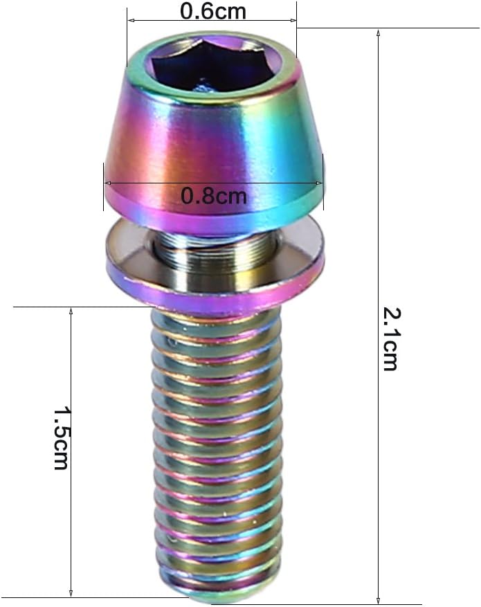 6pcs Titanium Schrauben m5x16 Titan Schrauben Fahrrad Stamm Bolzen Schrauben MTB Rennrad Titanium Ke