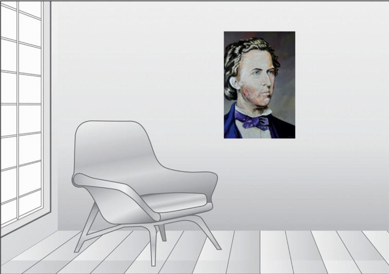 Premium Textil-Leinwand 50 x 75 cm Hoch-Format F. Chopin (1810-1849) | Wandbild, HD-Bild auf Keilrah