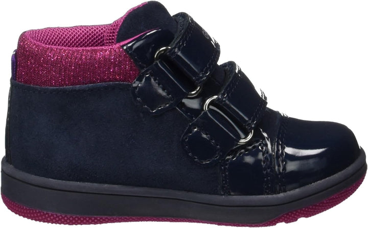 Geox Baby-Mädchen B New Flick Girl E Sneaker, Blau (Navy), 22 EU