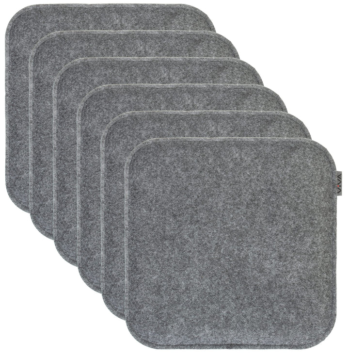 Brandsseller Sitzkissen Filz Eckig Stuhlkissen Sitzpolster Auflagen - 35 x 35 x 2 cm (6er-Vorteilspa