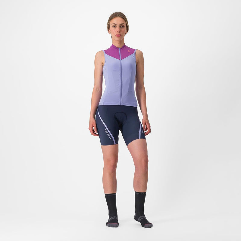 CASTELLI Damen Solaris Sleeveless Jersey T-Shirt XS Violettes Nebel/Amethyst, XS Violettes Nebel/Ame