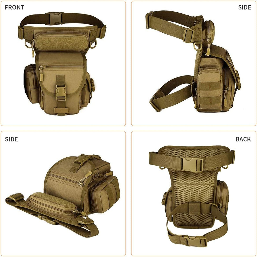 Huntvp Taktisch Beintasche Militär Beinbeutel MOLLE Hüfttasche Sport Tactical Leg Bag Armee Beintasc