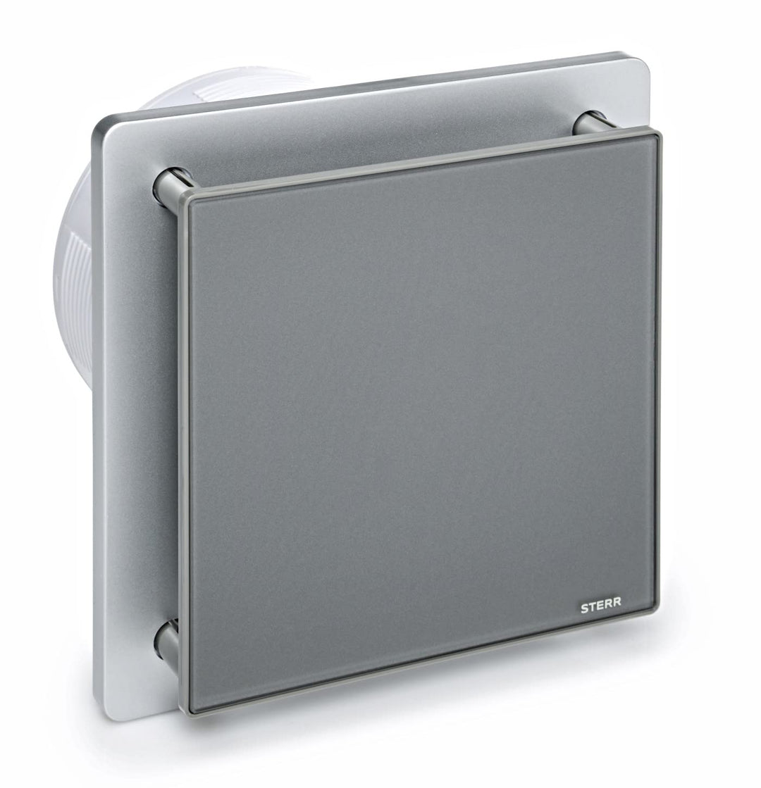 STERR Grauer Badlüfter 150 mm - Badezimmerventilator - Glasfront - Modernes Aussehen - BFS150-G - 25