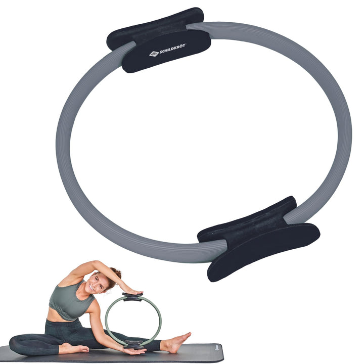 Schildkröt Pilates Ring, Fitness-Ring, Trainingsgerät für Core-Training, Durchmesser 37 cm, grün & g