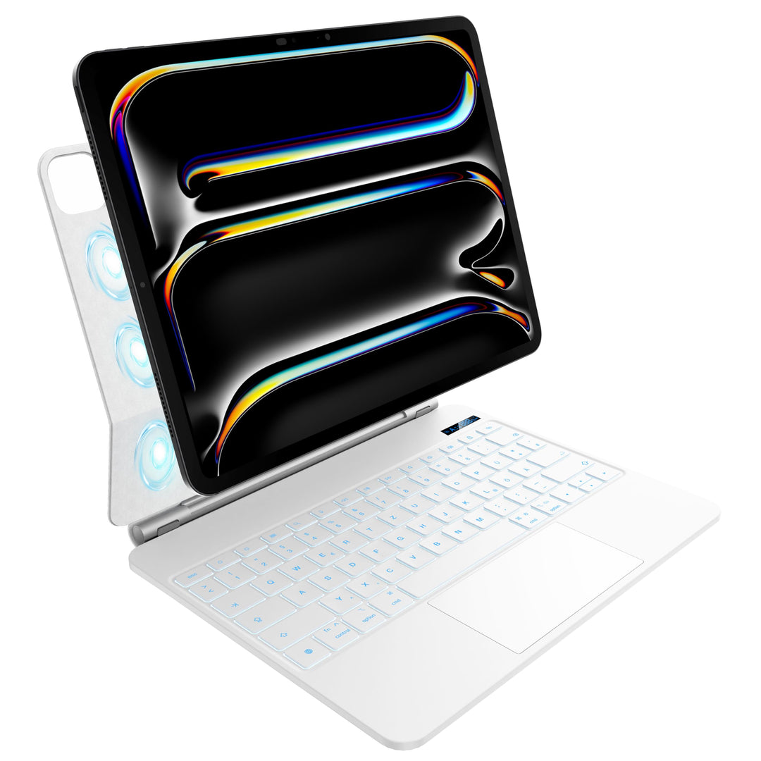 nimin Tastaturhülle für iPad Pro 13 Zoll M5 2025 / M4 2024, Multi-Touch-Trackpad, Magnetische Befest