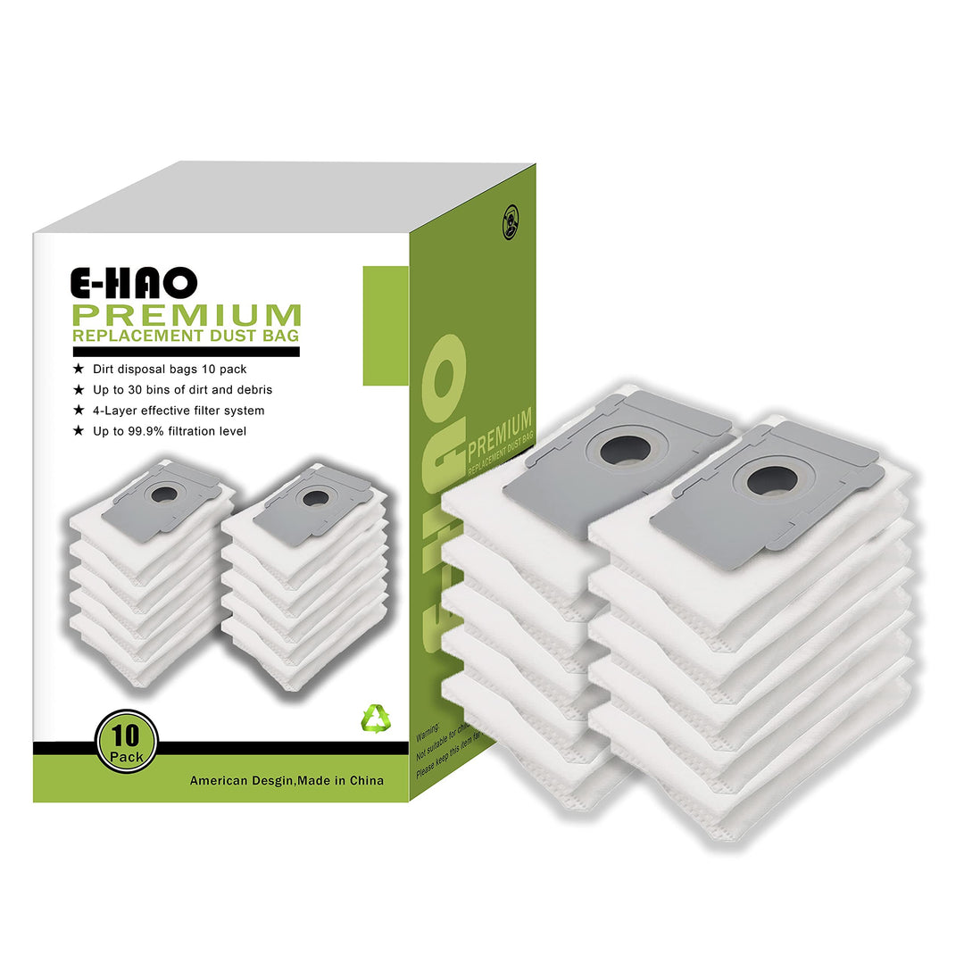 E-HAO 10 Pack Staubsaugerbeutel kompatibel mit iRobot Roomba i, s, j Serien und Roomba Combo i, j Se