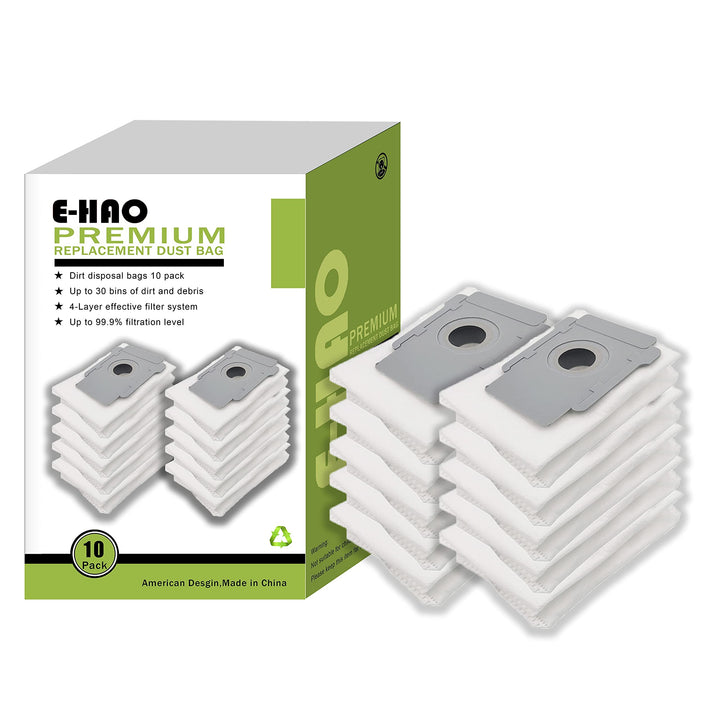 E-HAO 10 Pack Staubsaugerbeutel kompatibel mit iRobot Roomba i, s, j Serien und Roomba Combo i, j Se