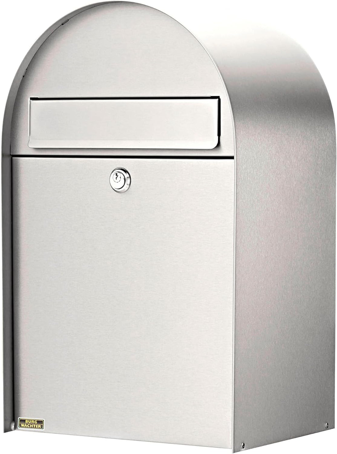 Burg-Wächter Briefkasten Edelstahl mit Öffnungsstopp, A4 Einwurf-Format, Rostfrei, Nordic 3680 Edels