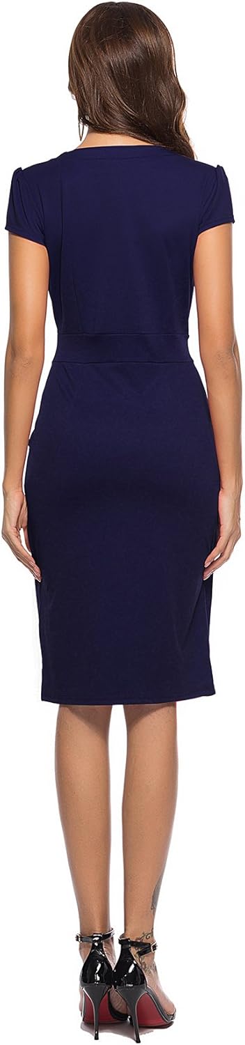 CEASIKERY Damen Cocktail Business Casual Dress M Marine, M Marine
