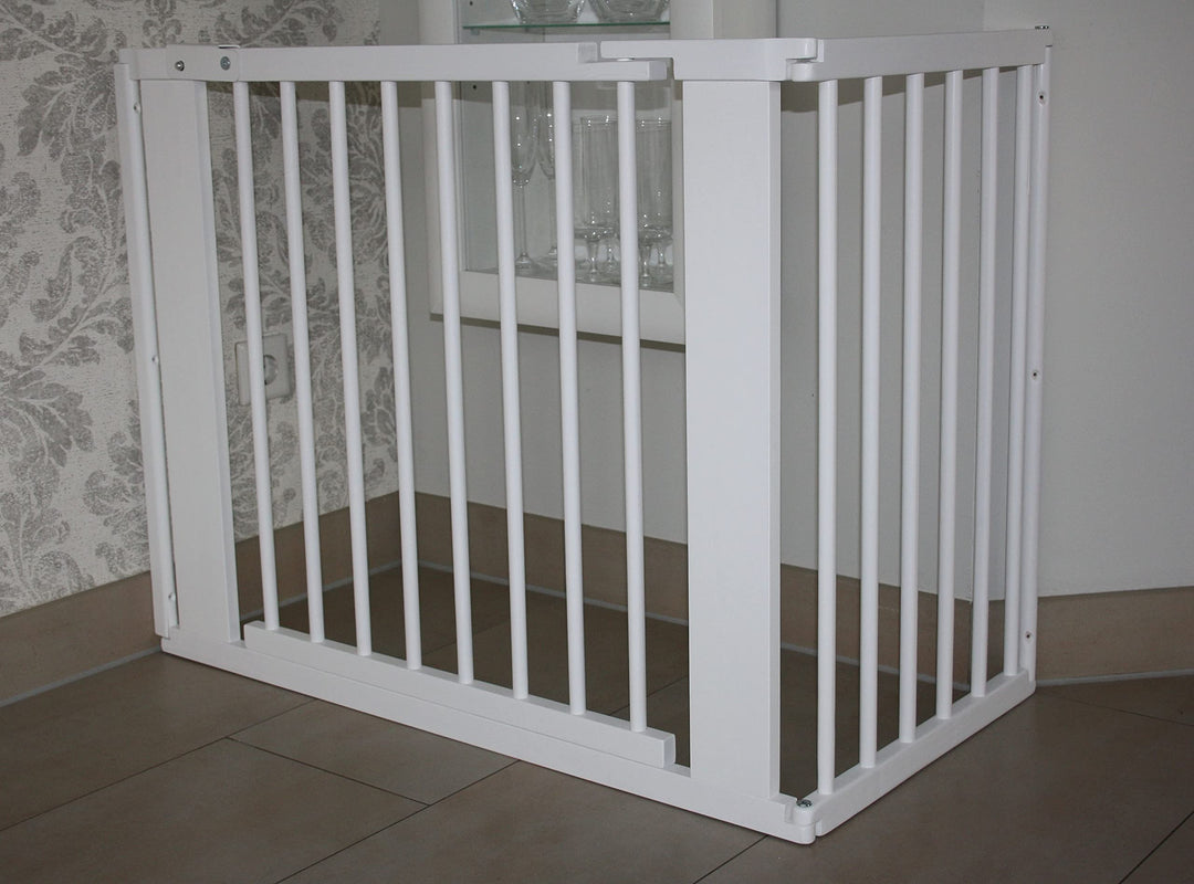 Schutzgitter Absperrgitter Türgitter Treppenschutzgitter V 117 bis 363 cm Weiss (139cm), 139cm
