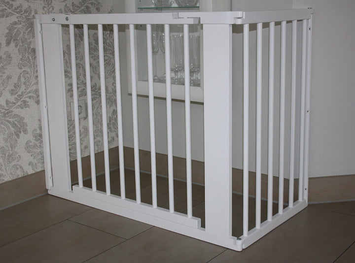 Schutzgitter Absperrgitter Türgitter Treppenschutzgitter V 117 bis 363 cm Weiss (139cm), 139cm