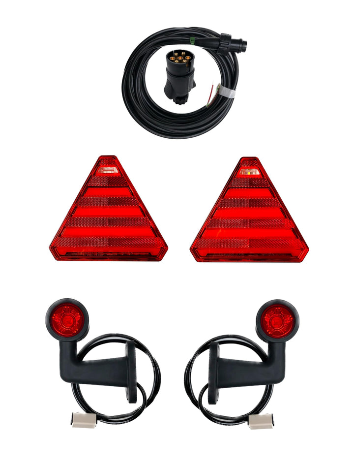 Anhängerbeleuchtung SET LED Rückleuchten Umrissleuchten Kabel 5,6m für LKW PKW Anhänger Trailer