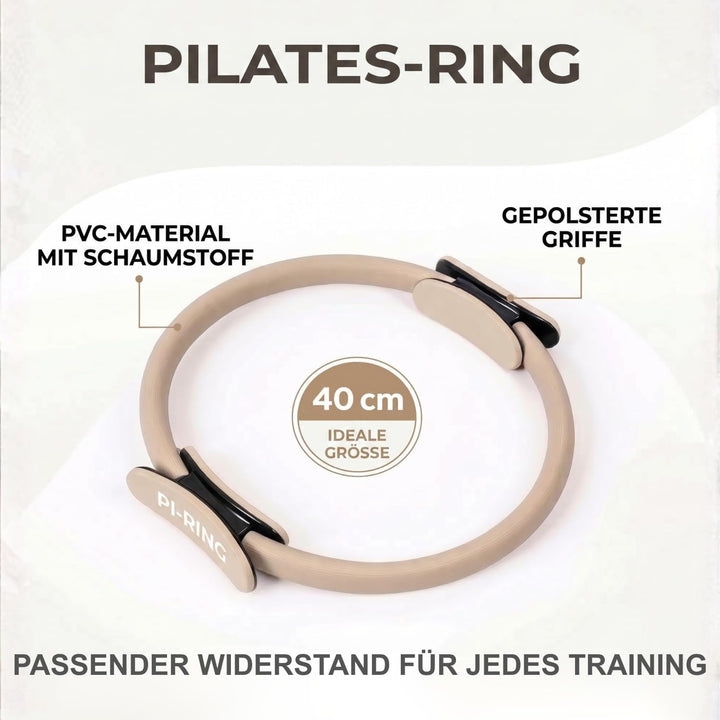 U Can Pilatesreifen mit gepolsterten Griffen | Widerstandsring für Yoga und Pilates | ideal zum Stra
