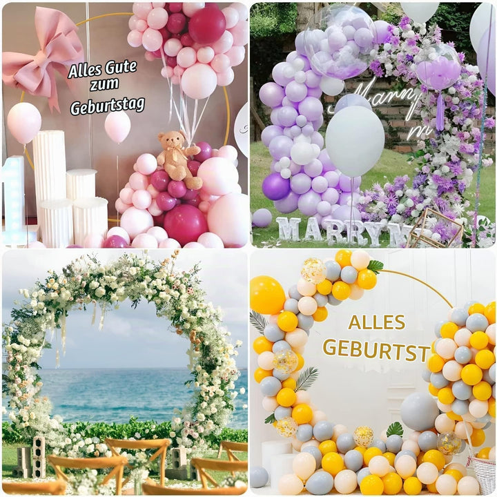 1.5M Metall Luftballon Bogen Kit,DIY Gebogene Bögen,Eisen Hochzeitsbogen,DIY Metall Runde Ballon Bog