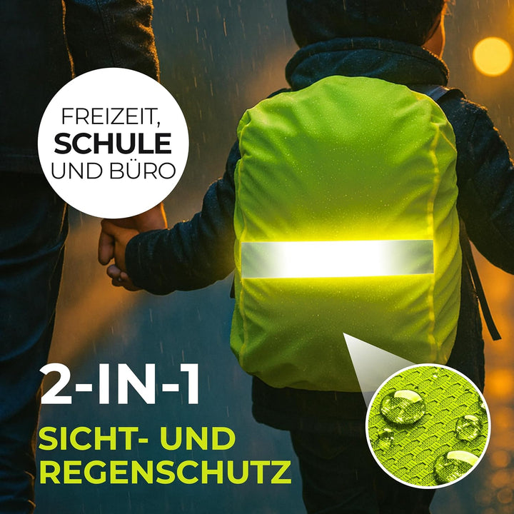 55L Regenschutz Rucksack – Wasserdicht & Winddicht I Für Schulranzen & Rucksäcke I Regenschutz Schul