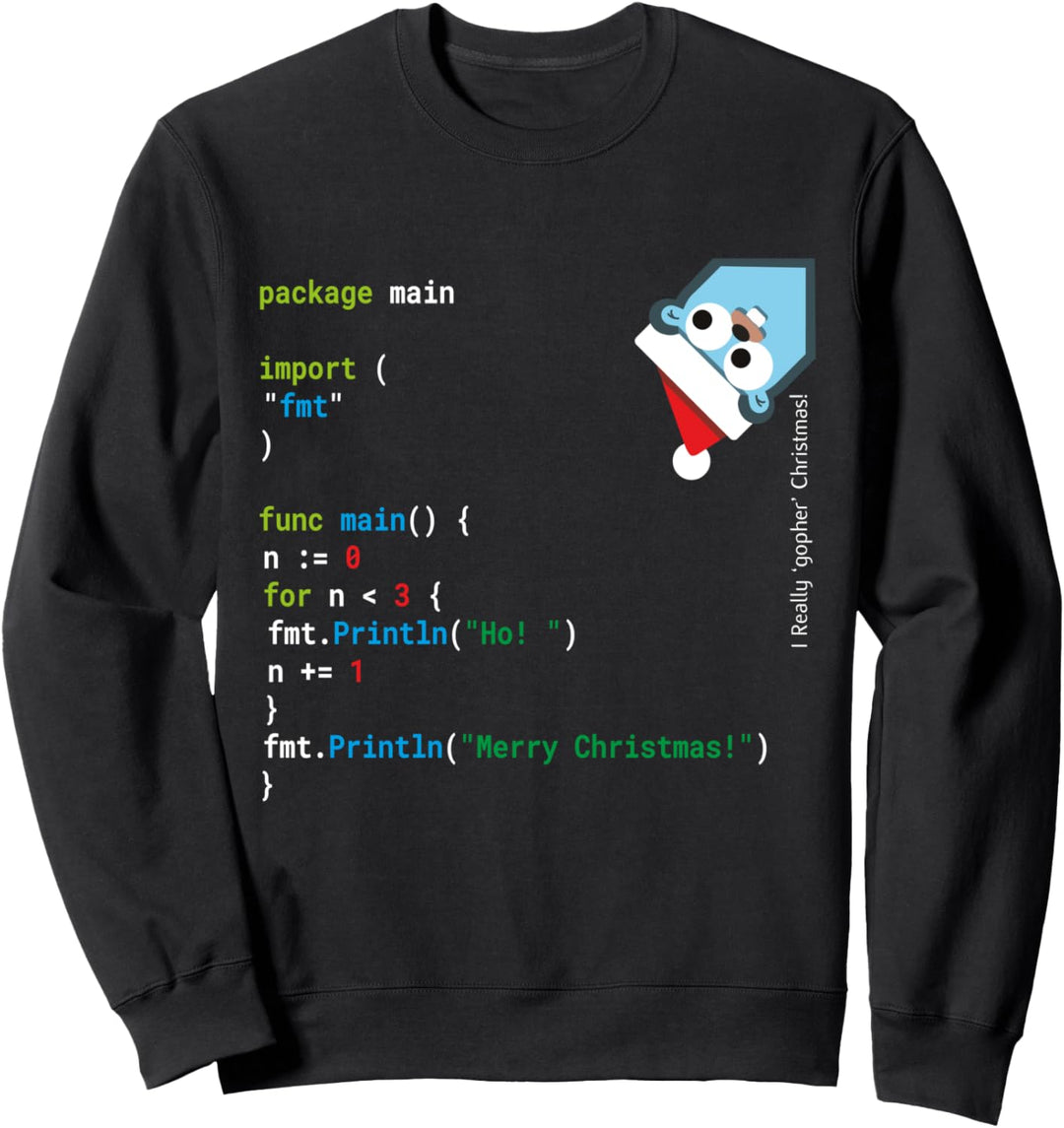 Funny Christmas Xmas Go / Golang Sweatshirt