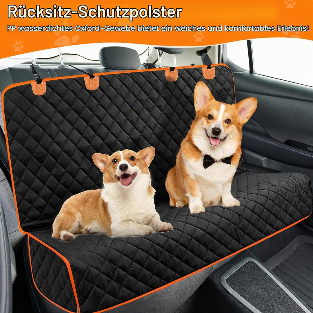 Dokeno Autoschondecke für Hund, Hundedecke Auto Rückbank Wasserdicht, Hundesitzbezüge Kratzfest, Rüc