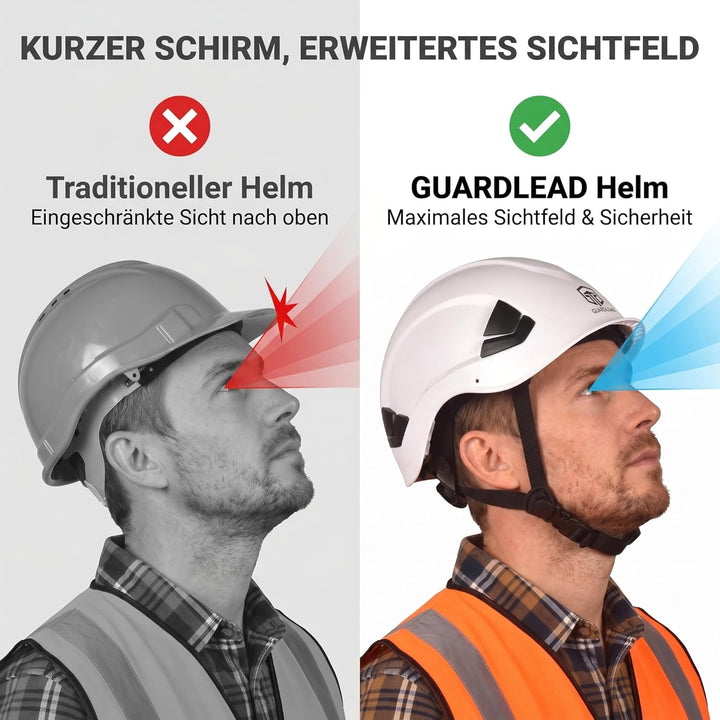 ABS-Sicherheitshelm, Arbeitshelm Schutzhelm, mit Belüftungslöchern und verstellbarem Kopfband, EN 39