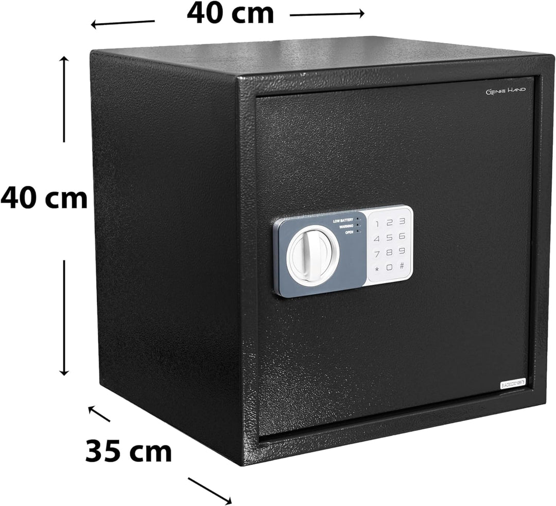 Safe mit Elektronik Zahlenschloss und Schlüssel Tresor Anti-Bounce (grob), L