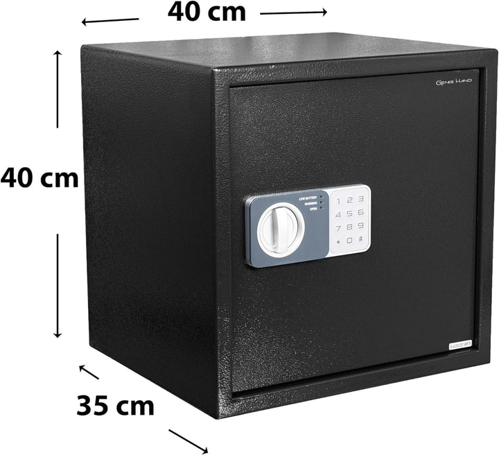 Safe mit Elektronik Zahlenschloss und Schlüssel Tresor Anti-Bounce (grob), L
