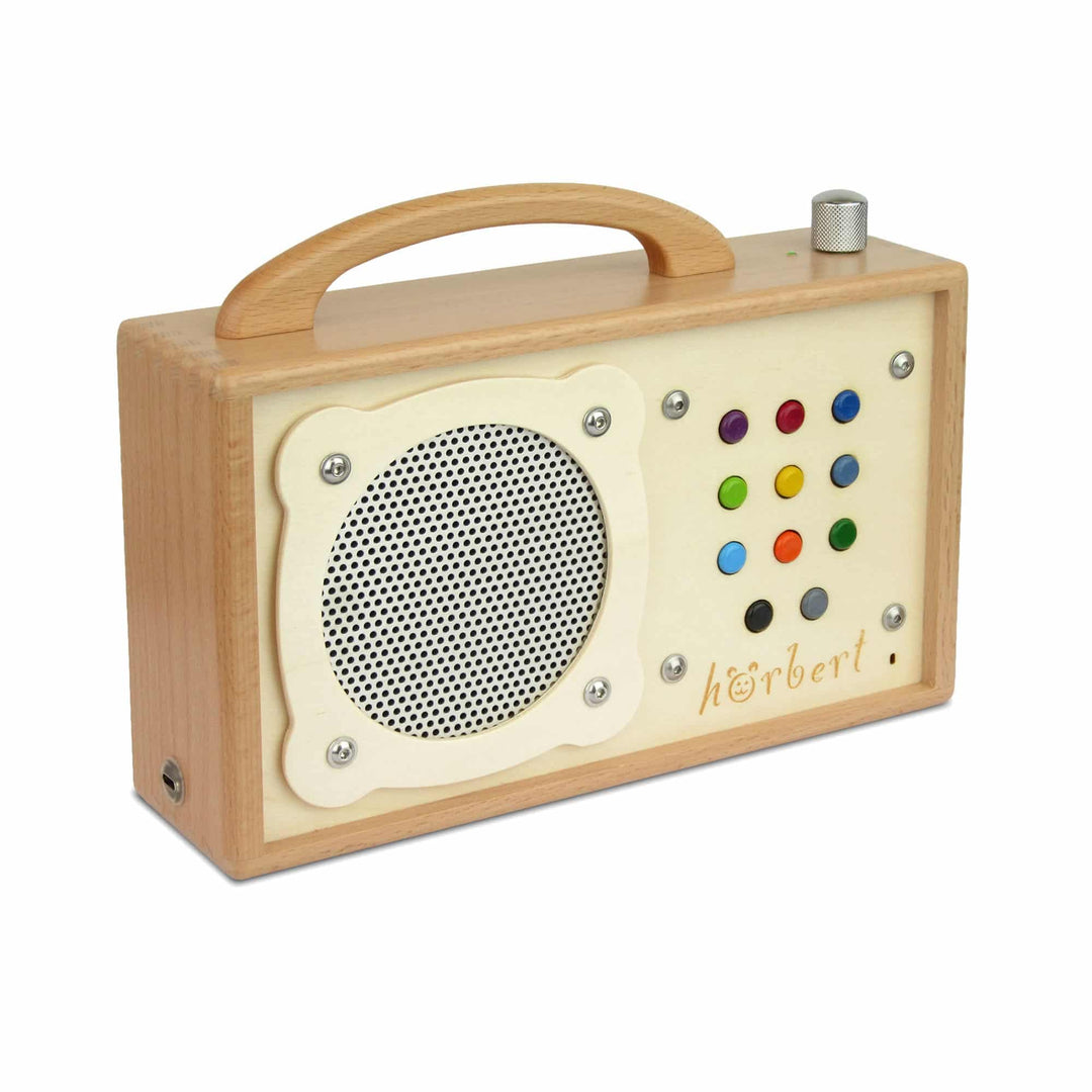 hörbert 3.0 für Senioren + Inhalte für Senioren. Mit 9 Playlists, Mikrofon und USB-C Ladeanschluss,
