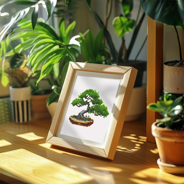 Figured'Art Mini Serie Diamond Painting Erwachsene - Pflanzen 3 - Premium-Box mit 12 Stück 15x18 cm